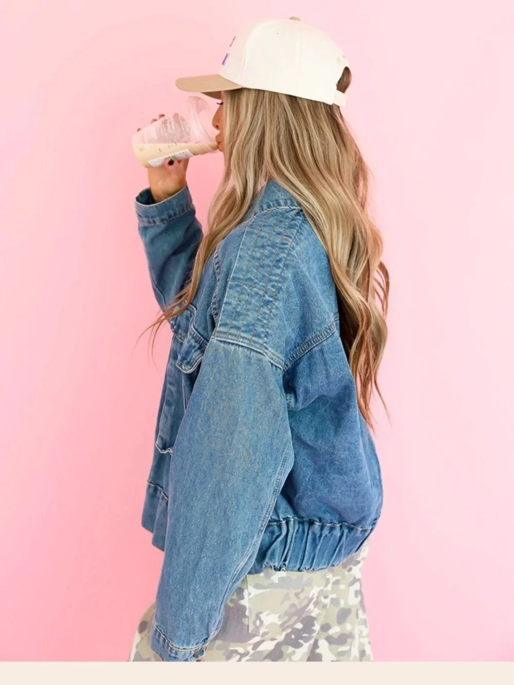 Cargo Denim Jacket - Picture 2 of 5